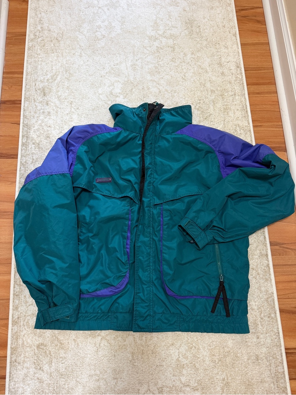 Columbia men’s vintage Teal and Purple Windbreaker Jacket